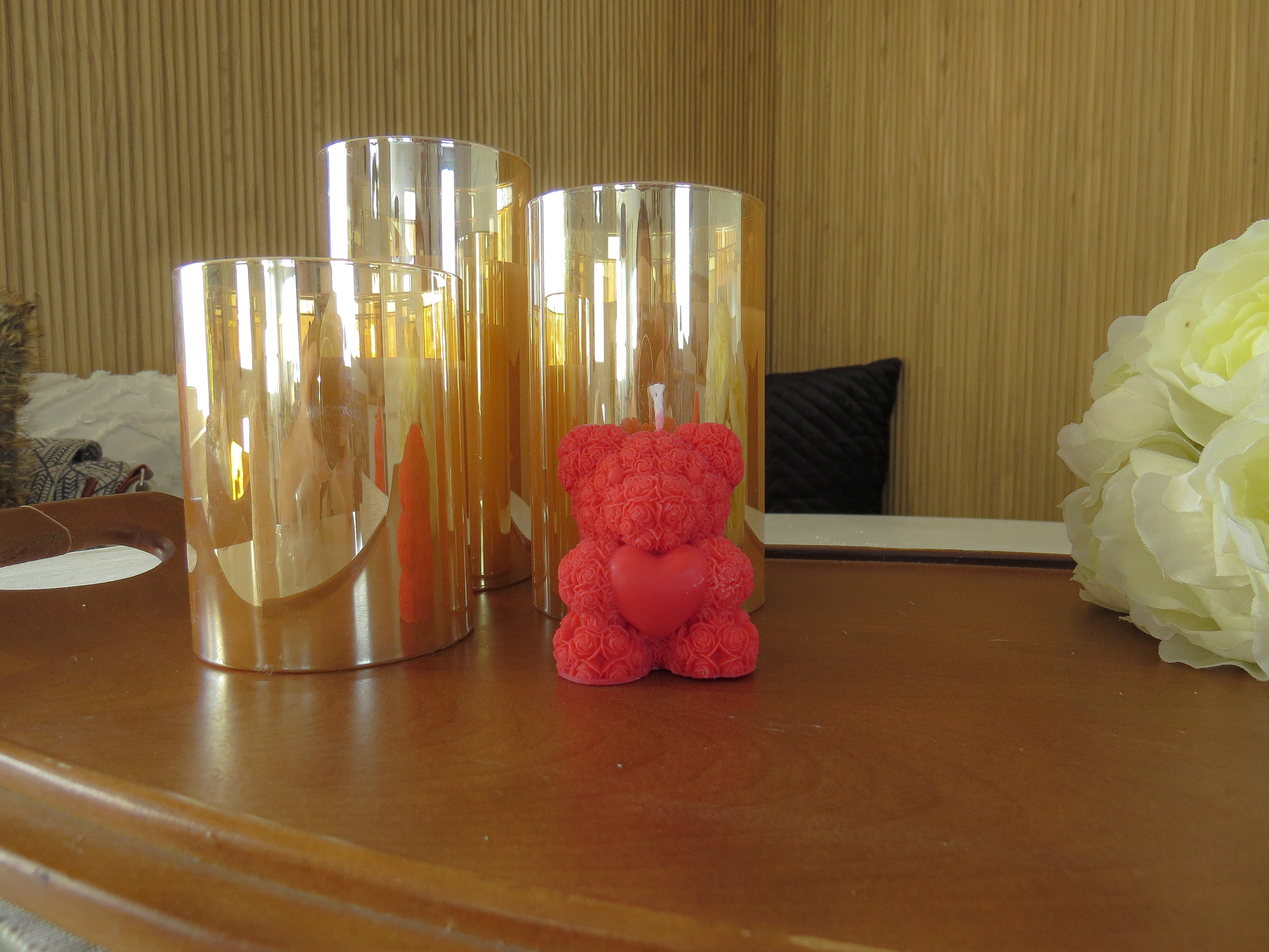 Floral Heart Teddy Bear - Ourson de Coeur Floral