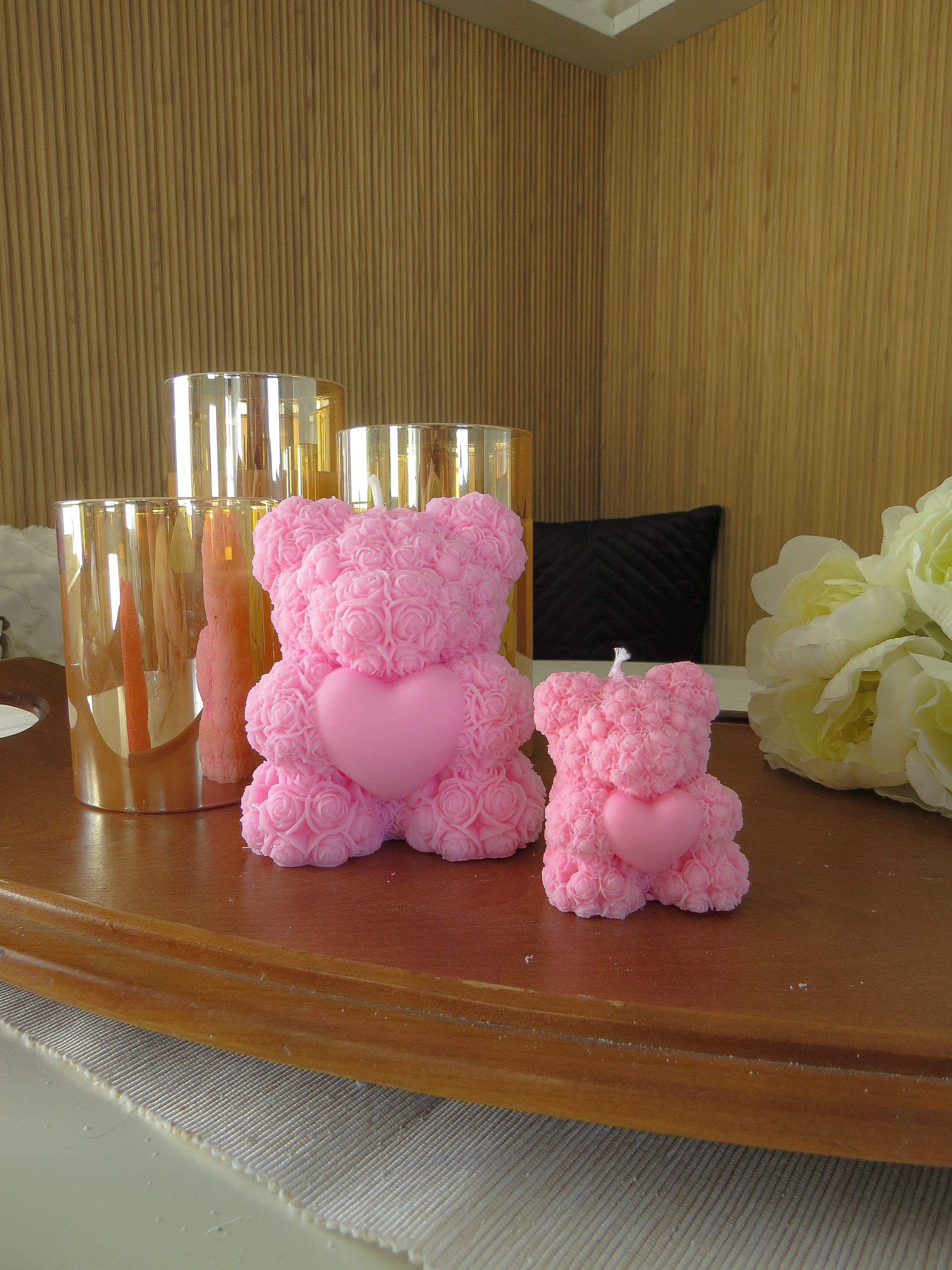 Floral Heart Teddy Bear - Ourson de Coeur Floral