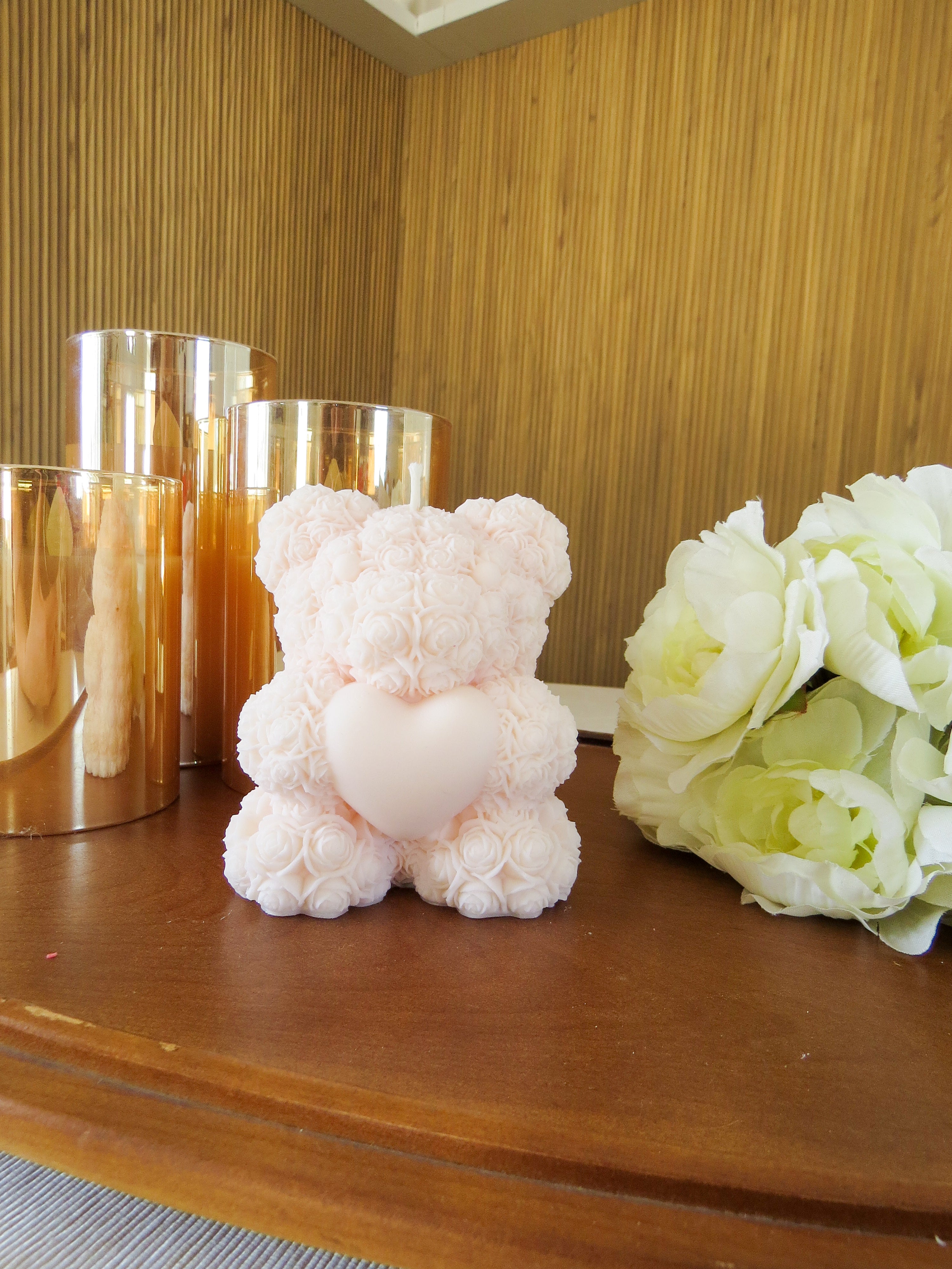 Floral Heart Teddy Bear - Ourson de Coeur Floral