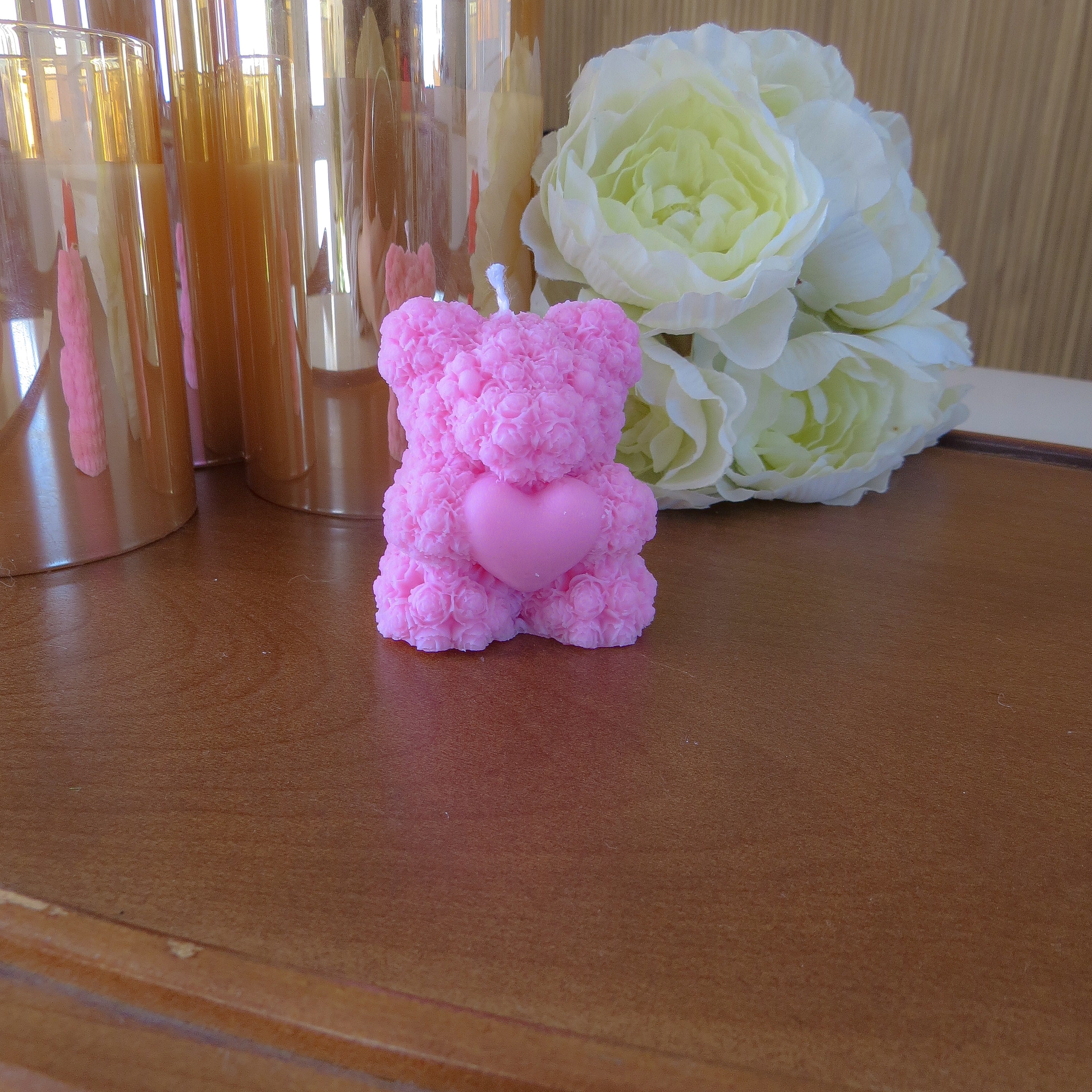 Floral Heart Teddy Bear - Ourson de Coeur Floral